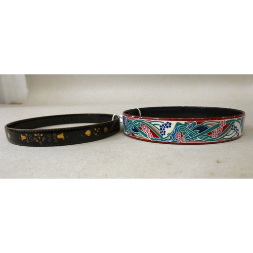 15 - Enamelled bangles: to include a Liberty example