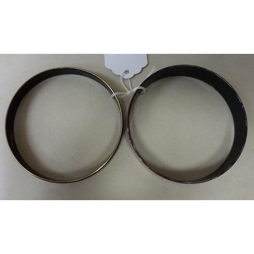 15 - Enamelled bangles: to include a Liberty example