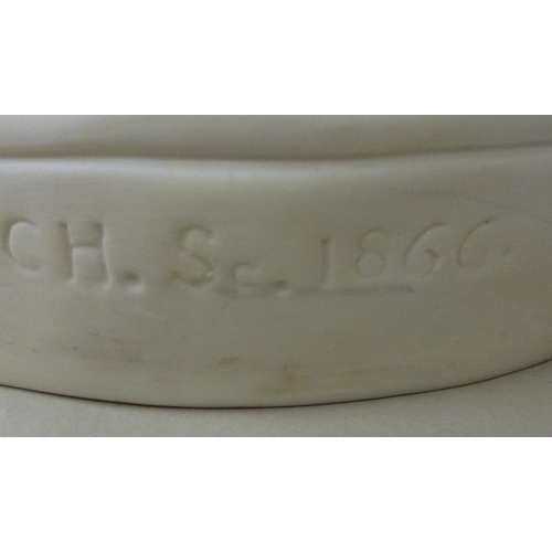 18 - A mid Victorian Parian group, a female nude and two deer&nbsp; inscribed CB Birch&nbsp; 1866&nbsp; 2... 