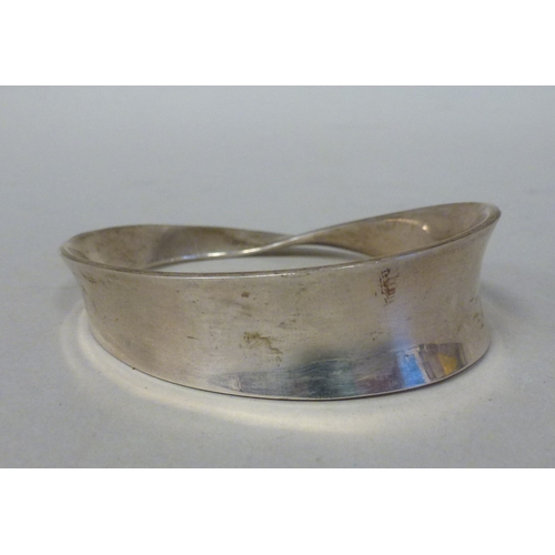 45 - A Georg Jensen silver Torun bangle&nbsp; (approx. 55grms)