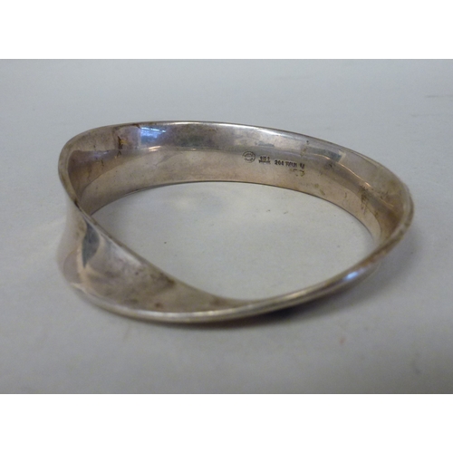 45 - A Georg Jensen silver Torun bangle&nbsp; (approx. 55grms)