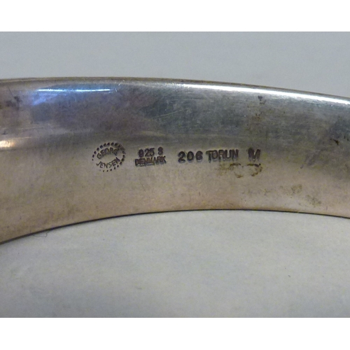 45 - A Georg Jensen silver Torun bangle&nbsp; (approx. 55grms)