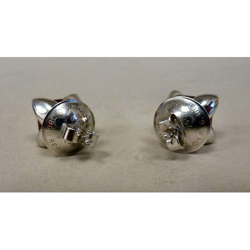 47 - A pair of 18ct white gold, pink tourmaline and diamond earrings&nbsp; (approx. combined gross weight... 