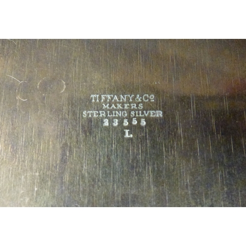 5 - A Tiffany Sterling silver dish with a wavy lip  7