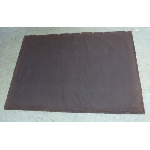 55 - HAL - a 20thC Flemish inspired tapestry hanging, depicting figures in period costume, in a woodland ... 