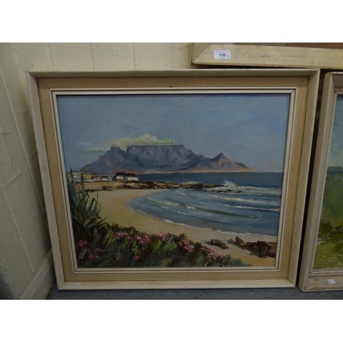 Rosa Harding - three landscape pictures mixed media labelled verso ...
