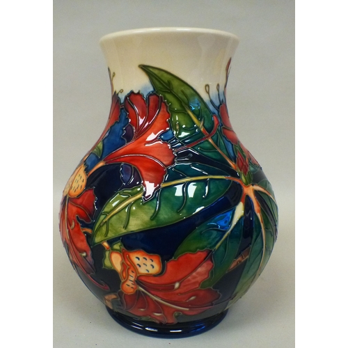 10 - A Moorcroft pottery Simeon pattern vase  bears printed marks  dated '99  9.5