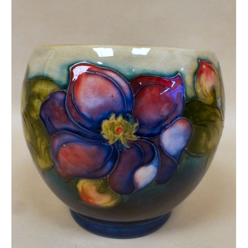 15 - A Moorcroft pottery Clematis pattern vase  bears printed marks   5.5