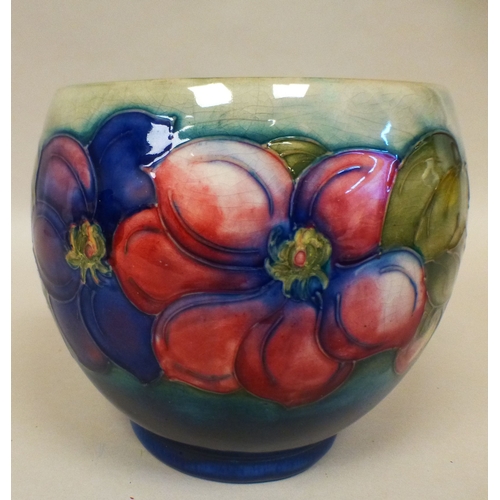 15 - A Moorcroft pottery Clematis pattern vase  bears printed marks   5.5