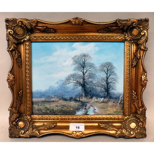16 - John Caeser Smith - a rural landscape&nbsp; oil on board&nbsp; bears a signature & dated '81&nbs... 