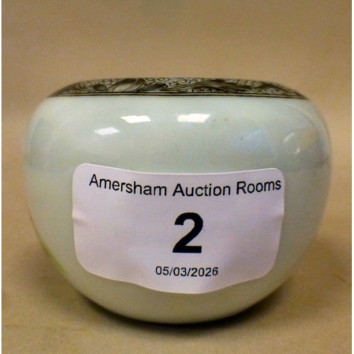 2 - A Chinese Republic era (1912-1949) porcelain bowl of squat, bulbous form, decorated with two elderly... 