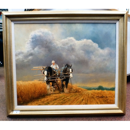 4 - Frank Wright - 'Before the Storm'&nbsp; oil on canvas&nbsp; bears a signature&nbsp; 20