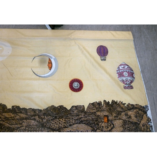 49 - A Fornasetti Gerusalemme pattern fabric panel&nbsp; 57