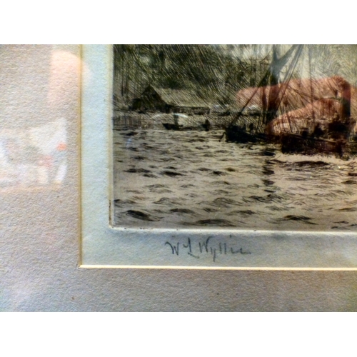 50 - After William Lionel Wyllie - 'A View of County Hall from The Thames'  print  bears a pencil signatu... 