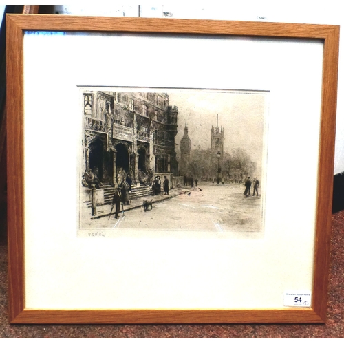 54 - After William Lionel Wyllie - 'Westminster Hospital'&nbsp; print&nbsp; bears a pencil signature&nbsp... 