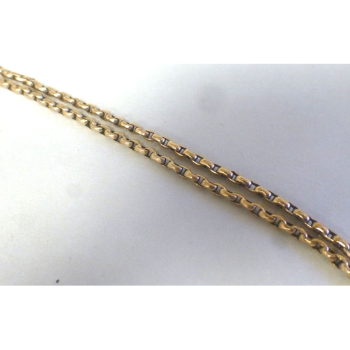 1 - A 9ct gold belcher link muff chain&nbsp; approx. 58