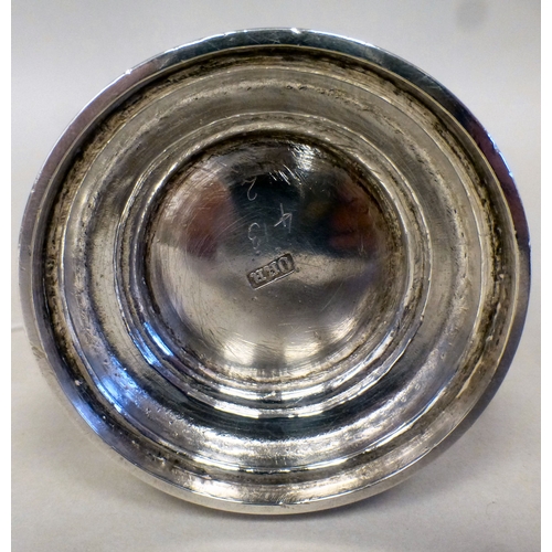 3 - An Indian Orr & Sons silver Christening tankard with swag engraved ornament  Stamped ORR  4.5