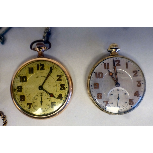 31 - Three American rolled gold cased pocket watches