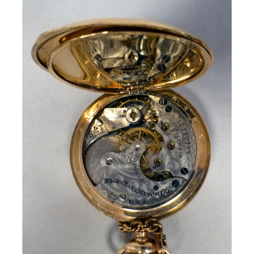 31 - Three American rolled gold cased pocket watches