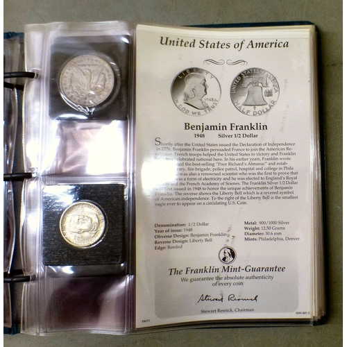 36 - A (near complete) Franklin Mint produced album of 'History of The United States Silver Coin Collecti... 
