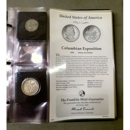 36 - A (near complete) Franklin Mint produced album of 'History of The United States Silver Coin Collecti... 