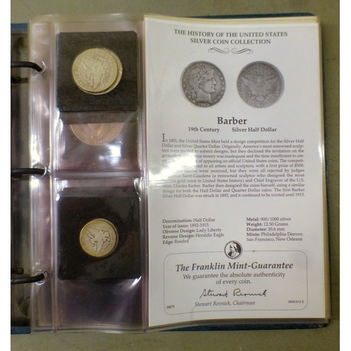 36 - A (near complete) Franklin Mint produced album of 'History of The United States Silver Coin Collecti... 