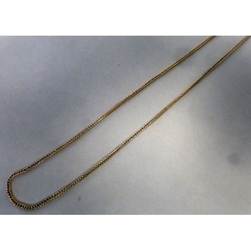 42 - Jewellery, viz. a 10ct gold neckchain&nbsp; (approx. 2.5grms); an 18ct gold diamond solitaire ring&n... 