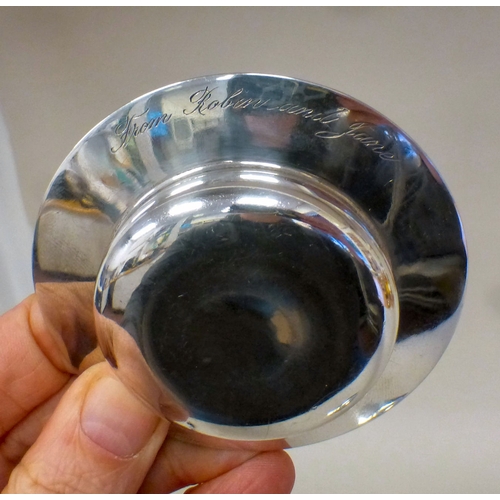 43 - A pair of Armada style silver metal dishes  London 1965  3.5