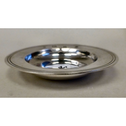 44 - A Armada style silver dish  London 1963  4.5