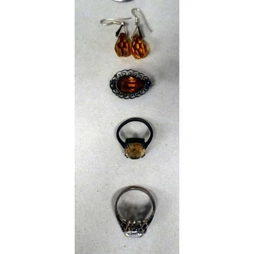 10 - Silver and white metal jewellery&nbsp; variously set&nbsp; (approx. combined gross weight 230grms)
