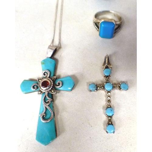 10 - Silver and white metal jewellery&nbsp; variously set&nbsp; (approx. combined gross weight 230grms)