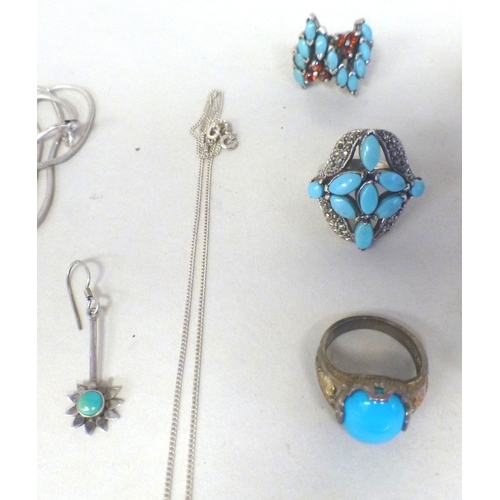 10 - Silver and white metal jewellery&nbsp; variously set&nbsp; (approx. combined gross weight 230grms)