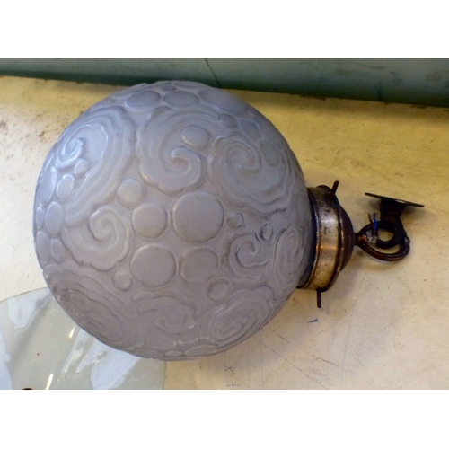 21 - Three dissimilar 1930s Heals ceiling light fittings