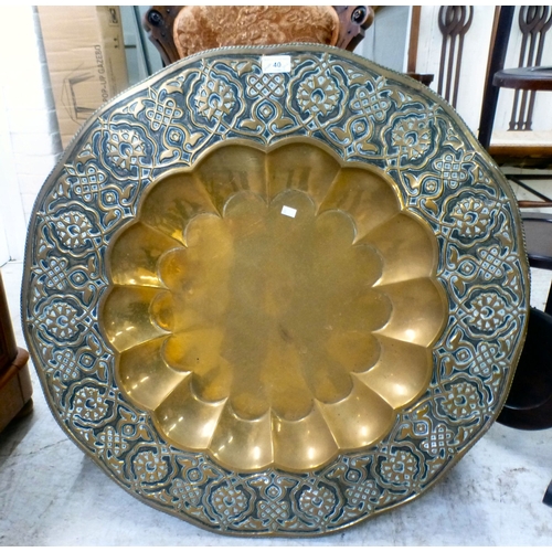40 - Small furniture: to include a mid 20thC brass tray   30