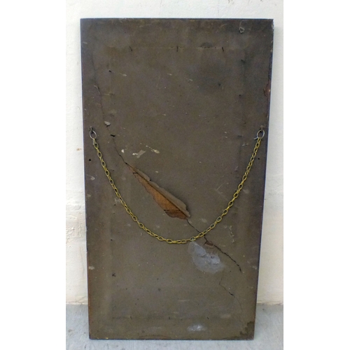 45 - A vintage mirror, the overpainted plate set in a moulded gilt frame  14
