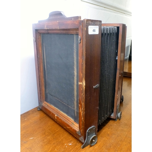 46 - A component of a vintage J.Lancaster & Son of Birmingham tailboard camera