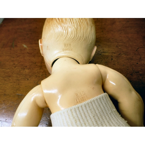47 - An early 20thC bisque head doll&nbsp; unmarked&nbsp; 8