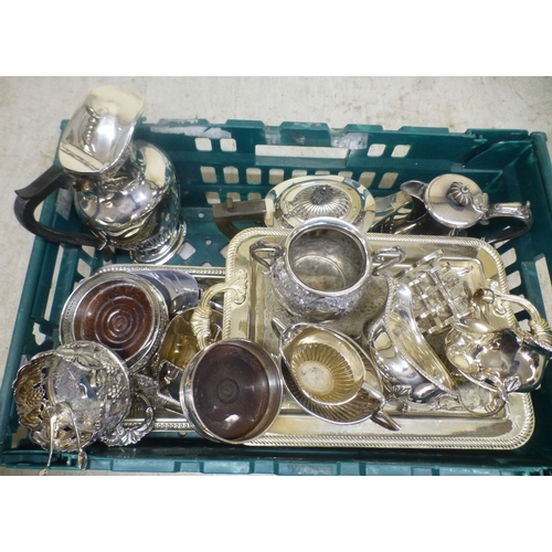 55 - Silver plate, general tableware, cutlery and flatware: to include meat domes