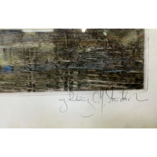 58 - Charles Ludwig Stricher - pictures and Limited Edition prints: to include 'Niederrhein-Lobberick Bro... 
