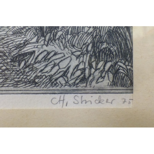 58 - Charles Ludwig Stricher - pictures and Limited Edition prints: to include 'Niederrhein-Lobberick Bro... 