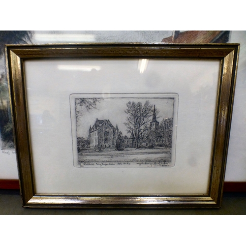 58 - Charles Ludwig Stricher - pictures and Limited Edition prints: to include 'Niederrhein-Lobberick Bro... 