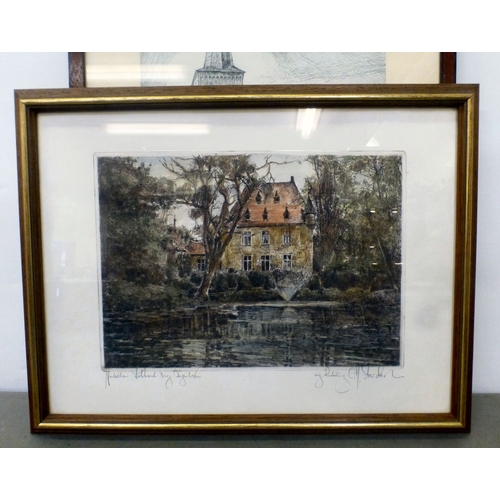 58 - Charles Ludwig Stricher - pictures and Limited Edition prints: to include 'Niederrhein-Lobberick Bro... 