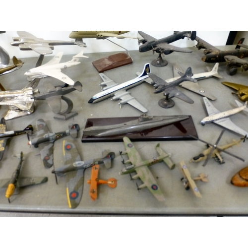 60 - Cast metal diecast and composition model aeroplanes&nbsp; largest&nbsp; 10