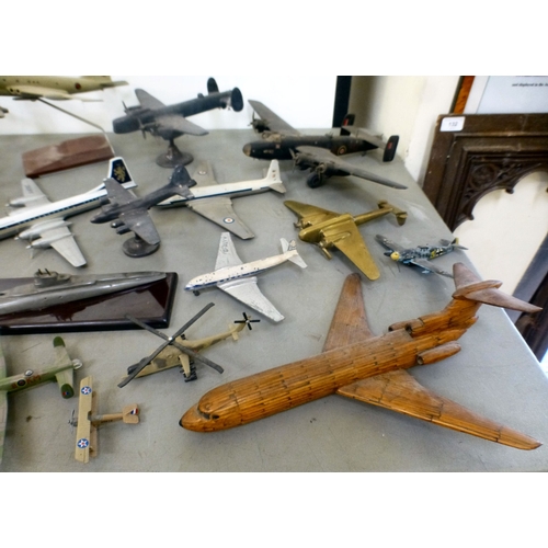 60 - Cast metal diecast and composition model aeroplanes&nbsp; largest&nbsp; 10