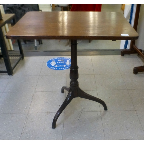 16 - A George III mahogany pedestal table, the tip-top raised on a tripod base&nbsp; 28