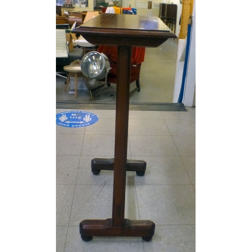 17 - An Arts & Crafts design mahogany side table, raised on square, chamfered legs&nbsp; 32