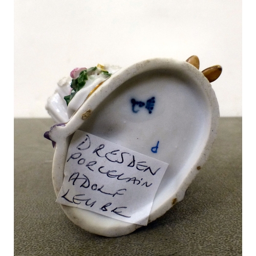 23 - Ceramics: to include a late 19thC German porcelain pin doll figure&nbsp; 4.75