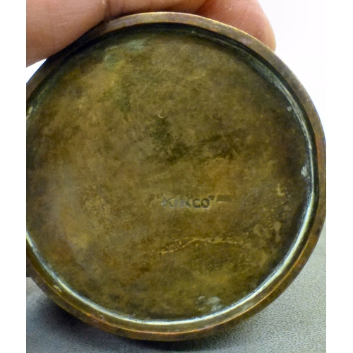 24 - Metalware: to include a pair of late 18thC brass ejector candlesticks&nbsp; 6