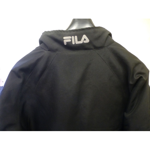 26 - A men's black polyester FILA jacket&nbsp; size Large