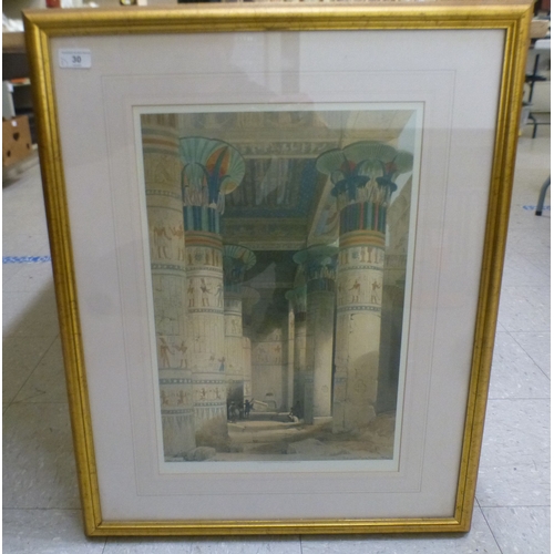 30 - After David Roberts - two Middle Eastern views&nbsp; coloured prints&nbsp; 13